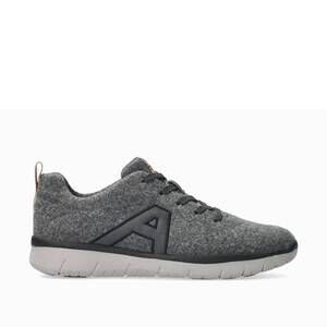 NEW ALLROUNDER men's malibou lace up wool sneakers in dark grey
